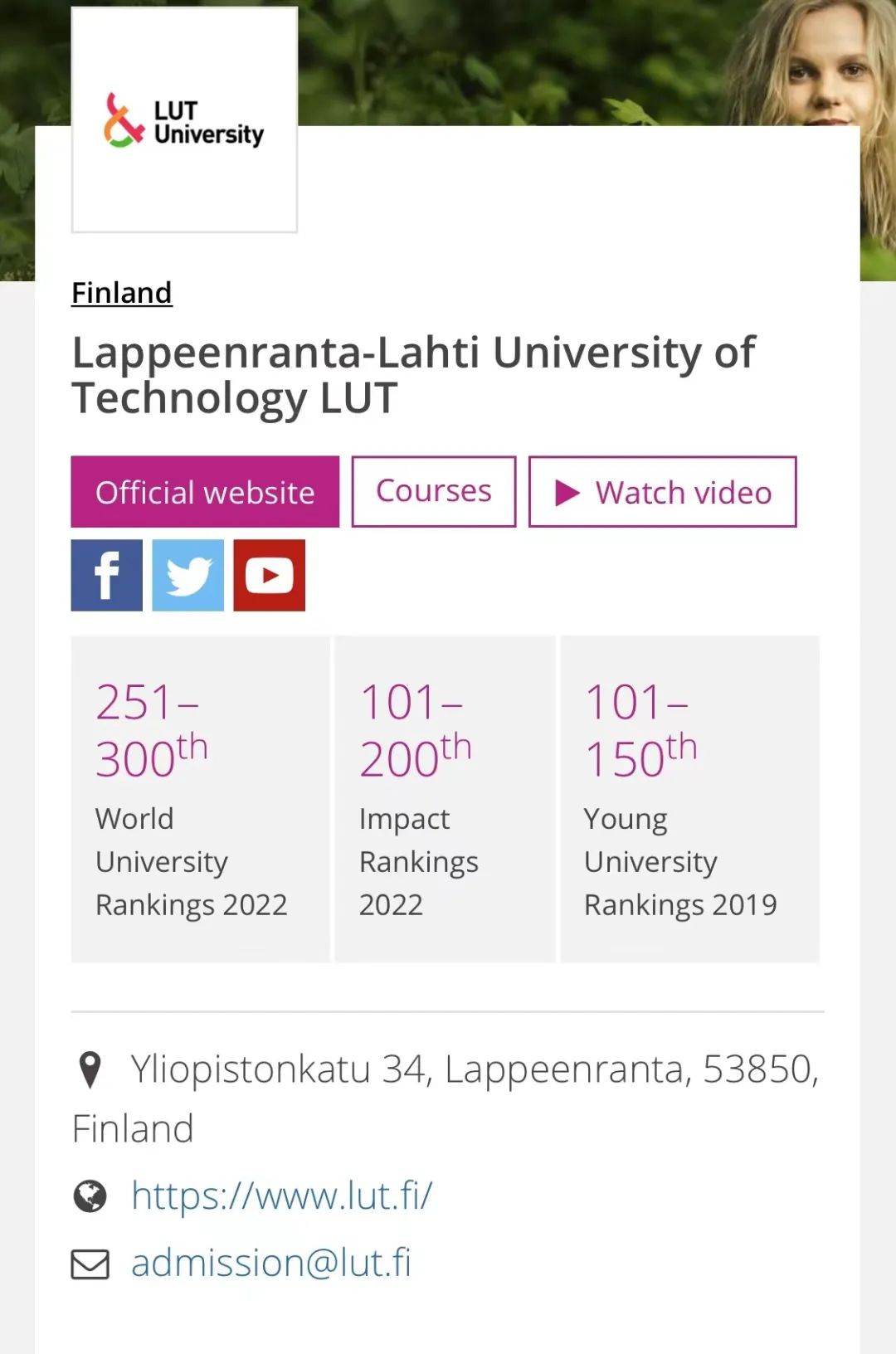 祝贺芬兰LUT大学在2022THE世界大学排名和世界大学影响力排名中取得显著提升